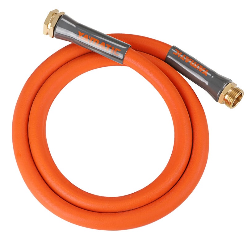 YAMATIC Heavy Duty Short Garden Hose 5/8 in x 5 ft with Swivel Fitting  Super Flexible Leader hose All-weather  Lightweight  Burst 600 PSI - Image 1